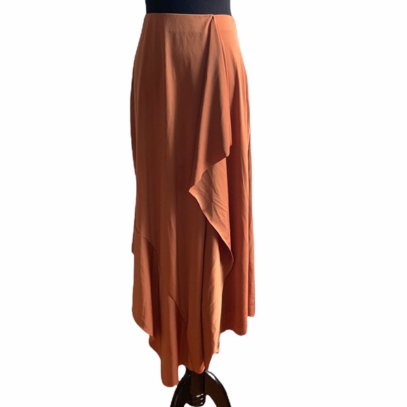 Zara light brown asymmetrical skirt - Picture 2 of 8